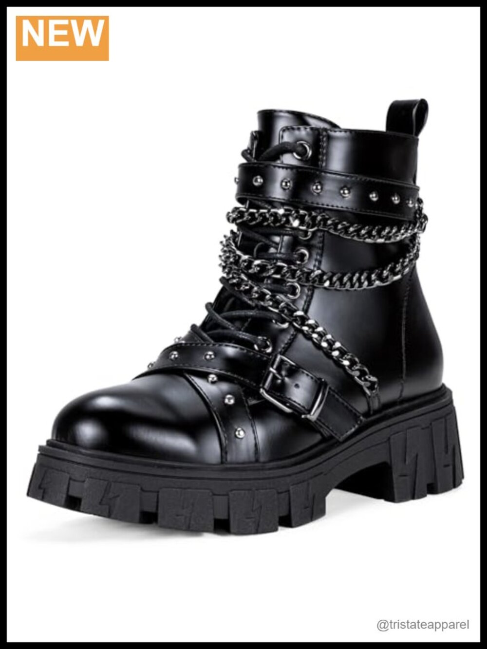 Women's Combat Boots Chunky Platform Lug Sole Lace-Up Ankle Boots Punk Gothic